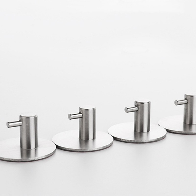 Meidong Stainless Steel Vacuum Suction Cup Hooks Shower Holder - Removable Bathroom Shower Hook Suction Towel Rack and Kitchen Organizer for Towel Hook, Bathrobe and Loofah